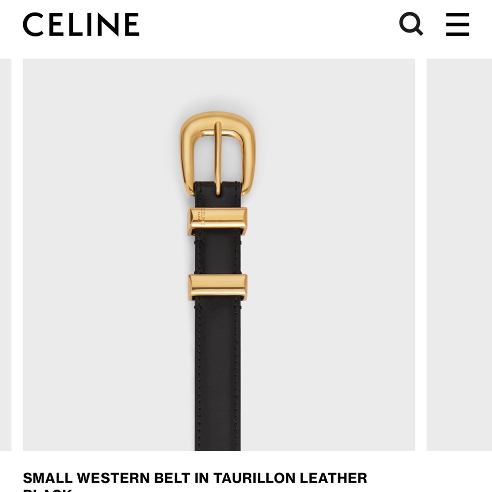 SMALL WESTERN BELT IN TAURILLON LEATHER
BLACK